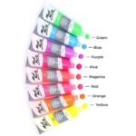 Mont Marte Premium Fluoro Acrylic Paint Pack Of 8 36ml