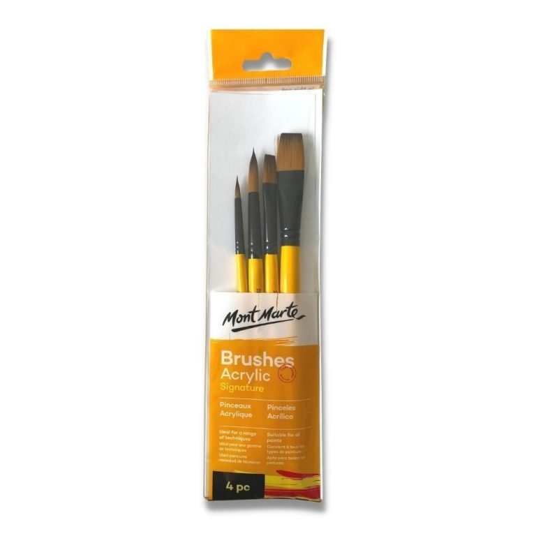 Mont Marte Signature Acrylic Paint Brush Set 4pcs