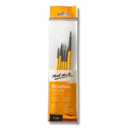 Mont Marte Signature Acrylic Paint Brush Set 6pcs