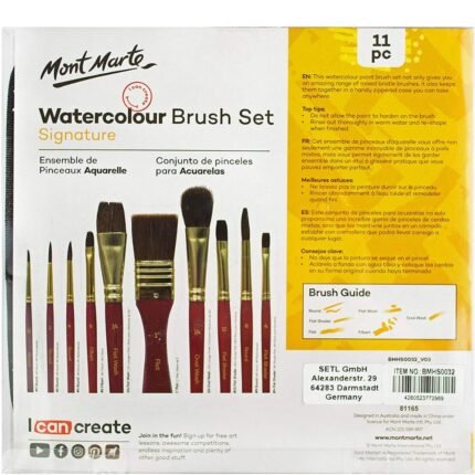 Mont Marte Watercolor Paint Brush Set Of 11