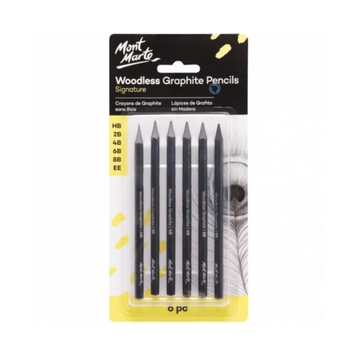 Mont Marte Woodless Graphite Pencil Set Of 6