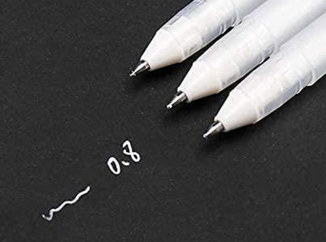 Keep Smiling White Gel Pen 0.8mm