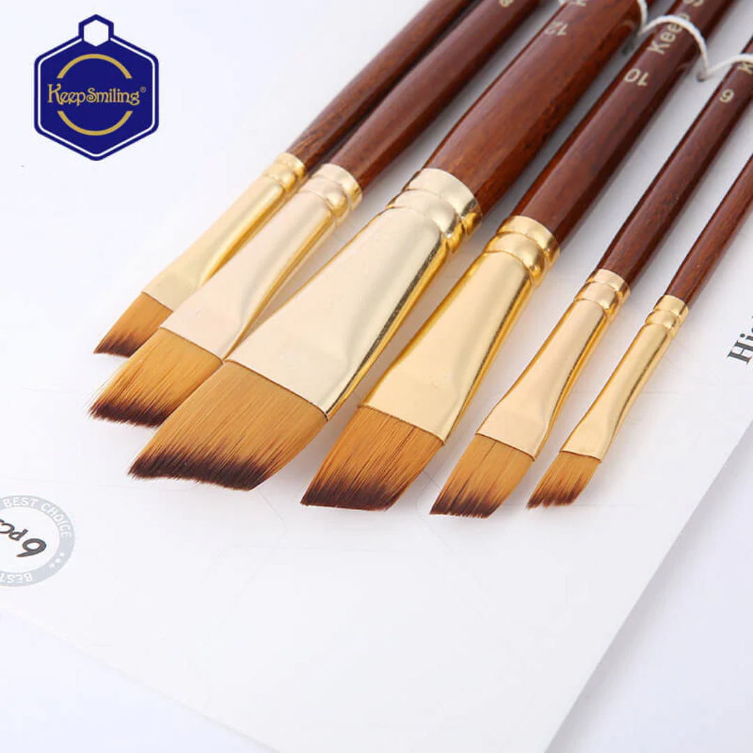 Keep Smiling Angular Brush Set Of 6