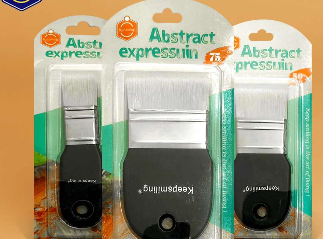Keep Smiling Abstract Expressuin Brush