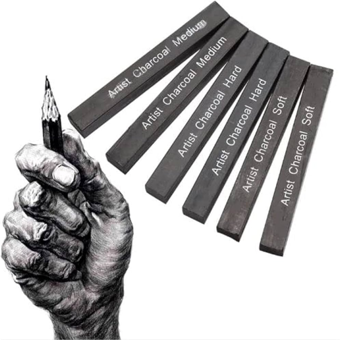 Keep Smiling Compressed Charcoal Set of 6