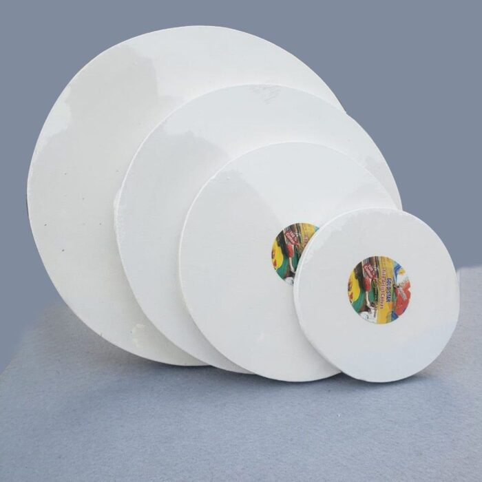Round Painting Canvas Pack of 5 White