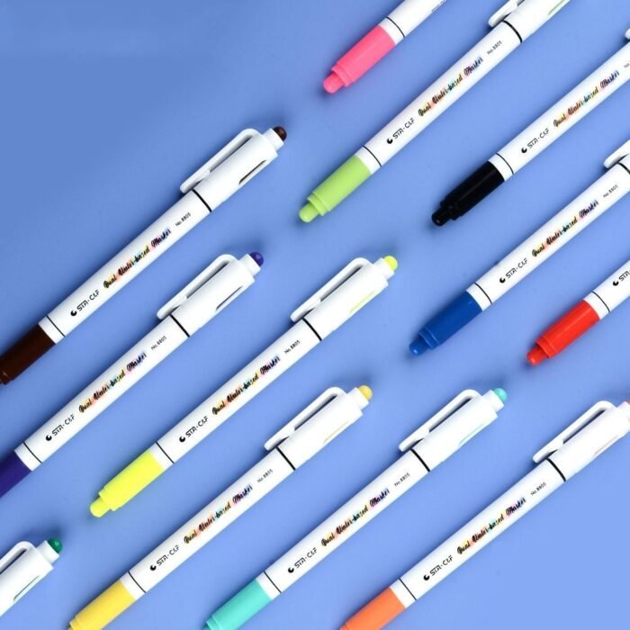 STA Dual Tip Water Based Marker Pen 12pcs