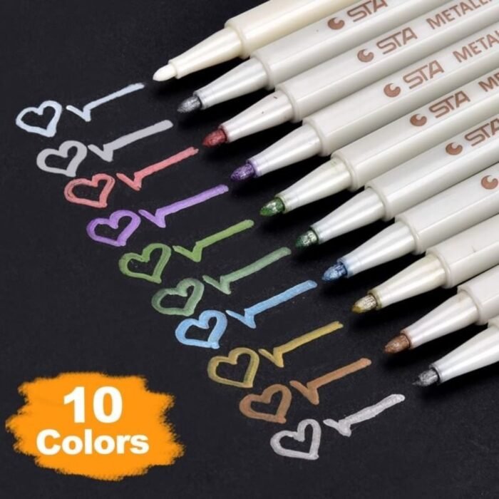 STA Metallic Color Pen Set of 10 Pcs