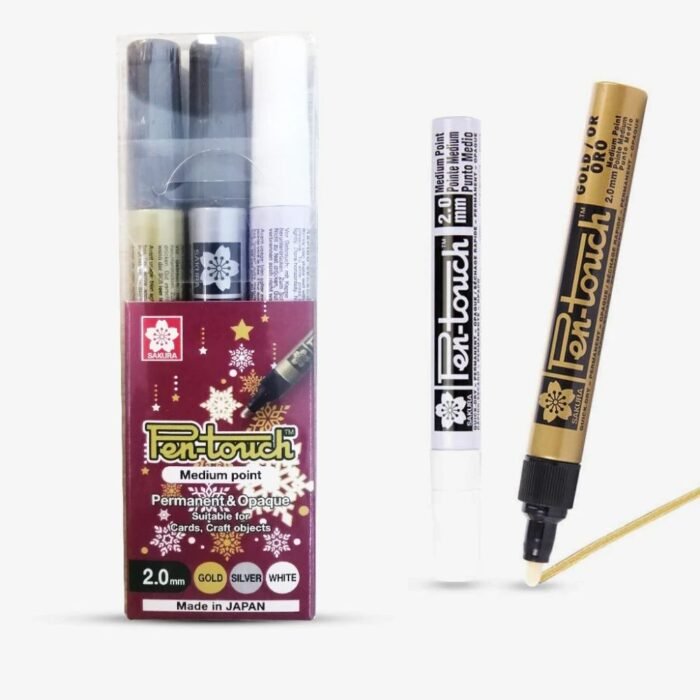 Sakura Pen Touch Marker Medium Point 2.0mm Pack Of 3