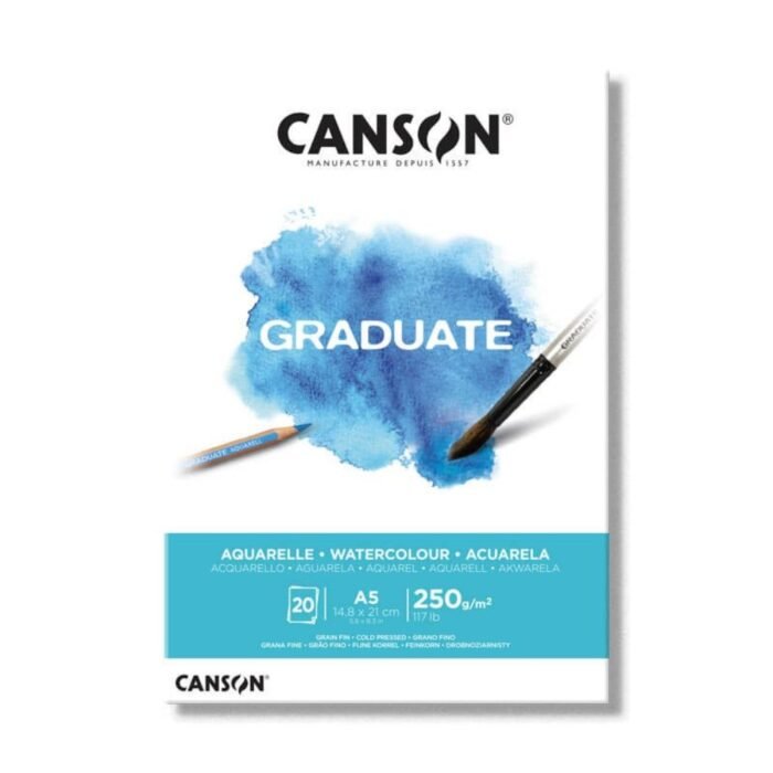 Canson Graduate Watercolor Pads 20 Sheets - 250Gsm