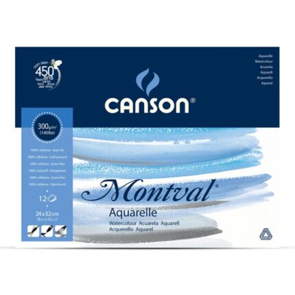 Canson Montval Watercolor Practice Paper 12 Sheets 300Gsm - A3