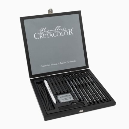 Cretacolor Charcoal Drawing Set Of 20 In Wooden Box