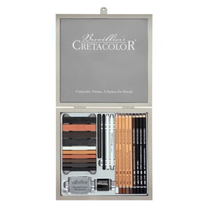 Cretacolor Passion Selection Drawing Set of 25 in Wooden Box