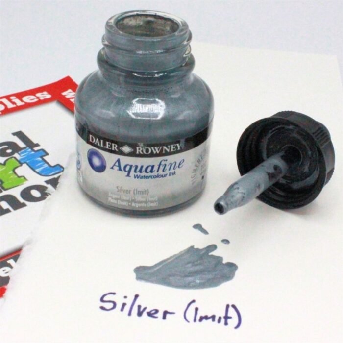 Daler Rowney Aquafine Silver Watercolor Ink 29.5ml