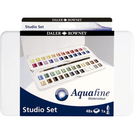 Daler Rowney Aquafine Watercolour Studio Paint Set of 48 Colours