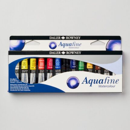 Daler Rowney Aquafine watercolour 8ml tube set of 12