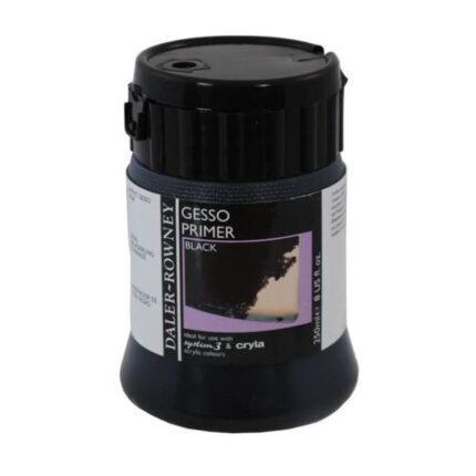 Daler Rowney Artist Black Gesso Primer 250ml For Oil Colors & Acrylics