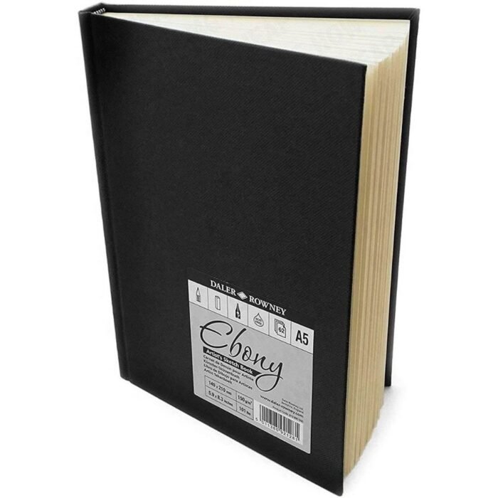 Daler Rowney Ebony Hard Cover Sketchbook 62 Sheets 150gsm