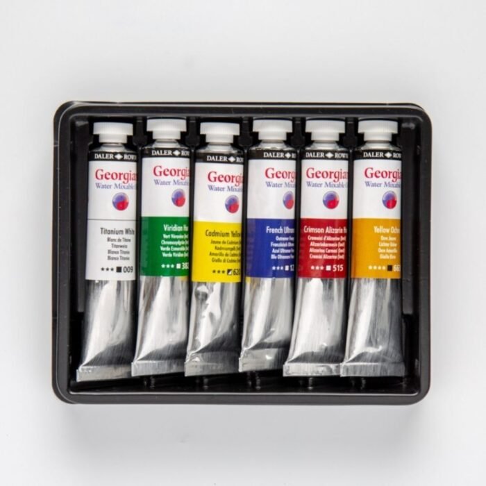 Daler Rowney Georgian Water Mixable Oil Paints Set Of 6 – 20ml Tubes