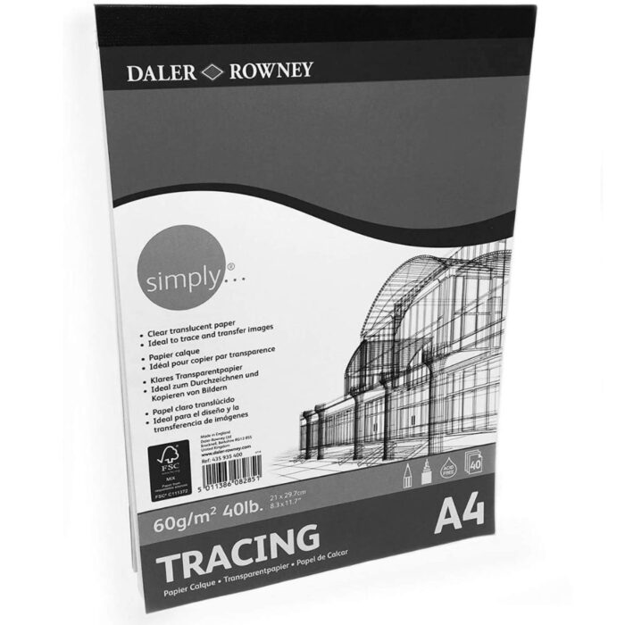 Daler Rowney Tracing Paper Pad 40 Pages 60gsm Paper Daler Rowney Tracing Paper Pad 40 Pages 60gsm Paper