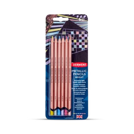 Derwent Blister Metallic Color Pencils Set of 6 Pcs
