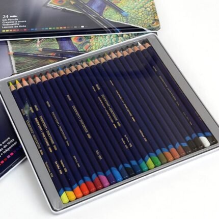 Derwent Inktense Water Soluble Color Pencils Set Tin Box