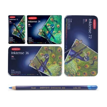 Derwent Inktense Water Soluble Color Pencils Set Tin Box