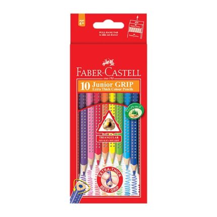 Faber Castell Grip Dot Triangular Color Pencil Box 10