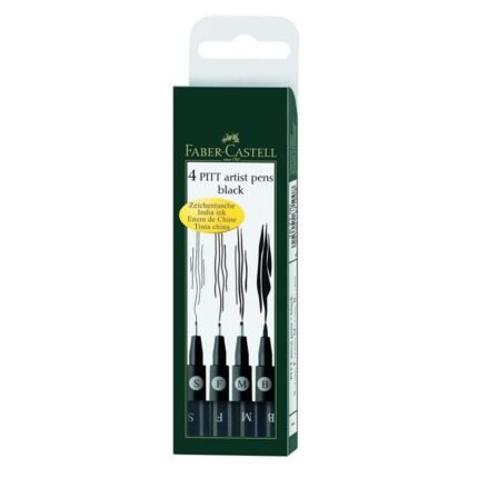 Faber Castell Pitt Artist Pen Set 4pcs - Black