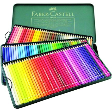 Faber Castell Polychromos Color Pencils Tin Box Set 120 Pcs