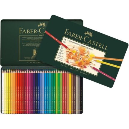 Faber Castell Polychromos Color Pencils Tin Box Set 60 Pcs