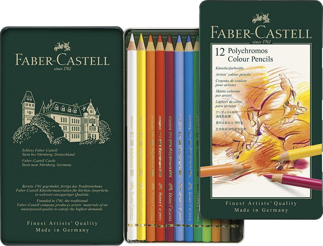 Faber Castell Polychromos Colored Pencils Pack of 12 Faber Castell Polychromos Colored Pencils Set of 12 - Image 1