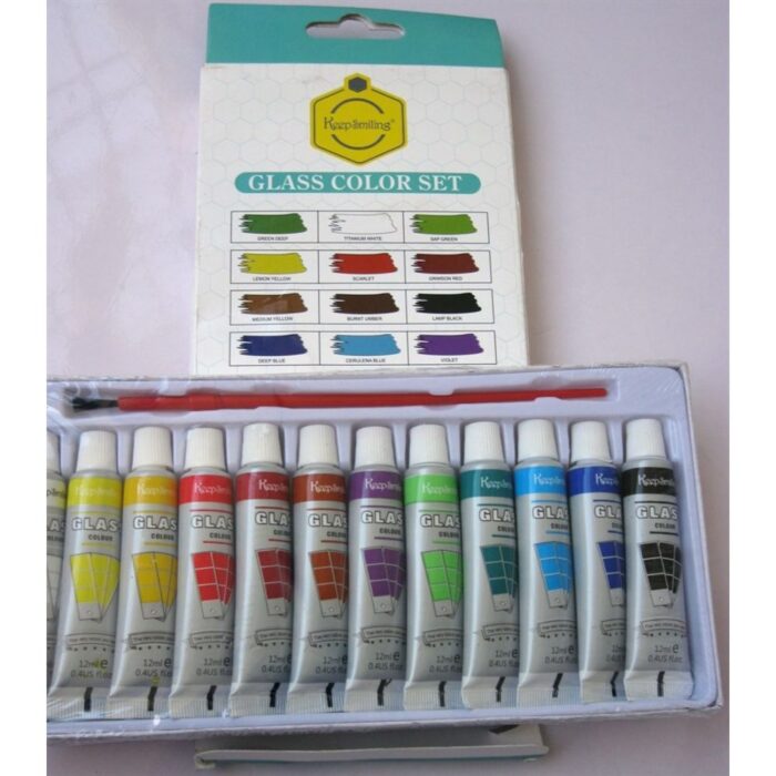 Keep Smiling Glass Paint Tube Set Of 12