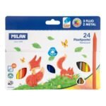 Milan PlastiPastel Triangluar Color Pencil Crayons Set