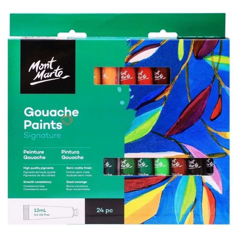 Mont Marte Paint Set - Gouache Paint 24pc x 12ml