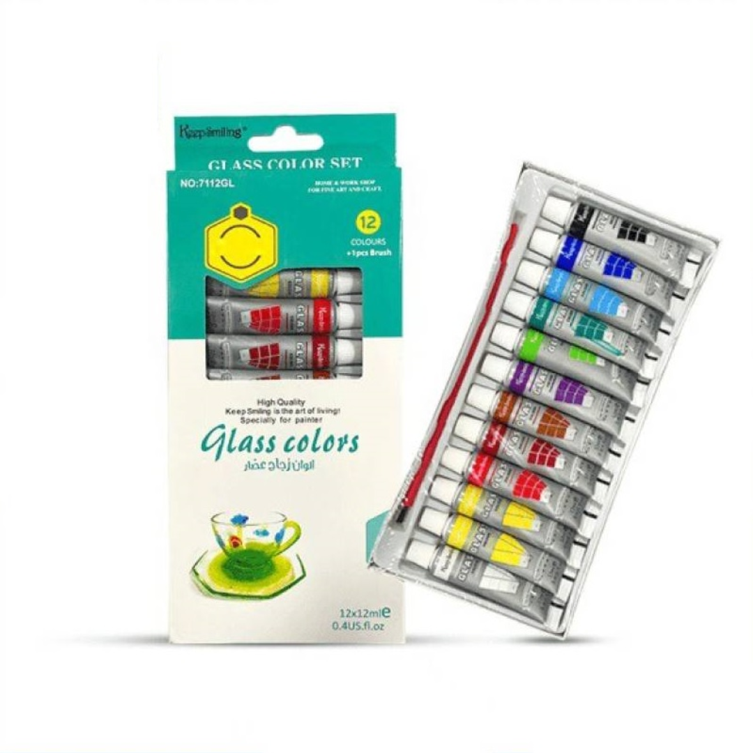 Keep Smiling Glass Paint Tube Set Of 12