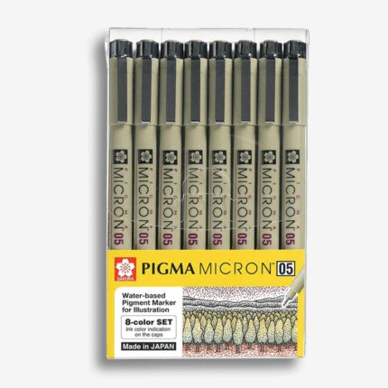 Sakura Pigma Micron Color Fineliner Pen Set of 8