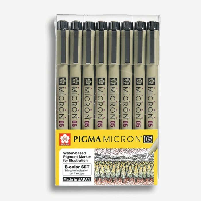 Sakura Pigma Micron Color Fineliner Pen Set of 8