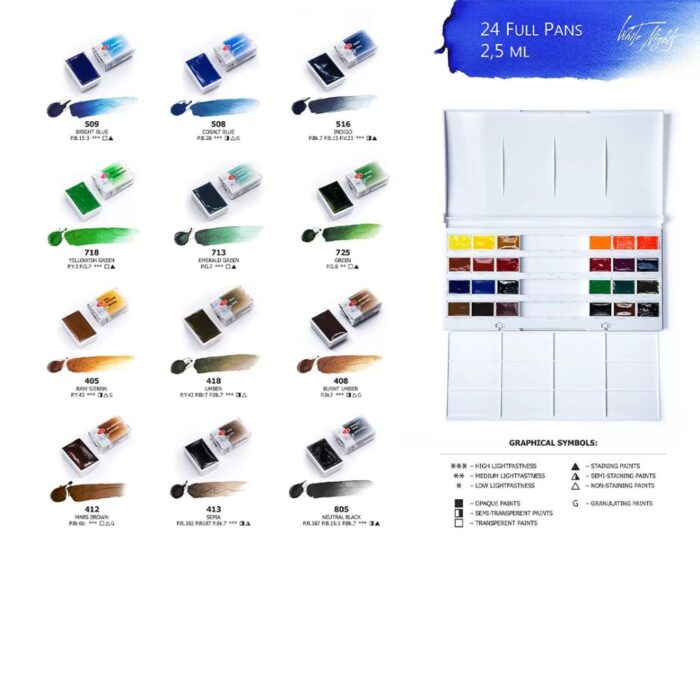 White Nights Artists Watercolors St Petersburgh Edition Set Of 24