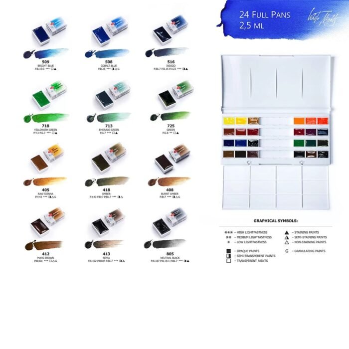 White Nights Artists Watercolors St Petersburgh Edition Set Of 24