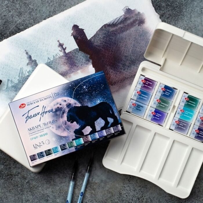 White Nights Granulation Watercolors Set Of 12 Full Pans