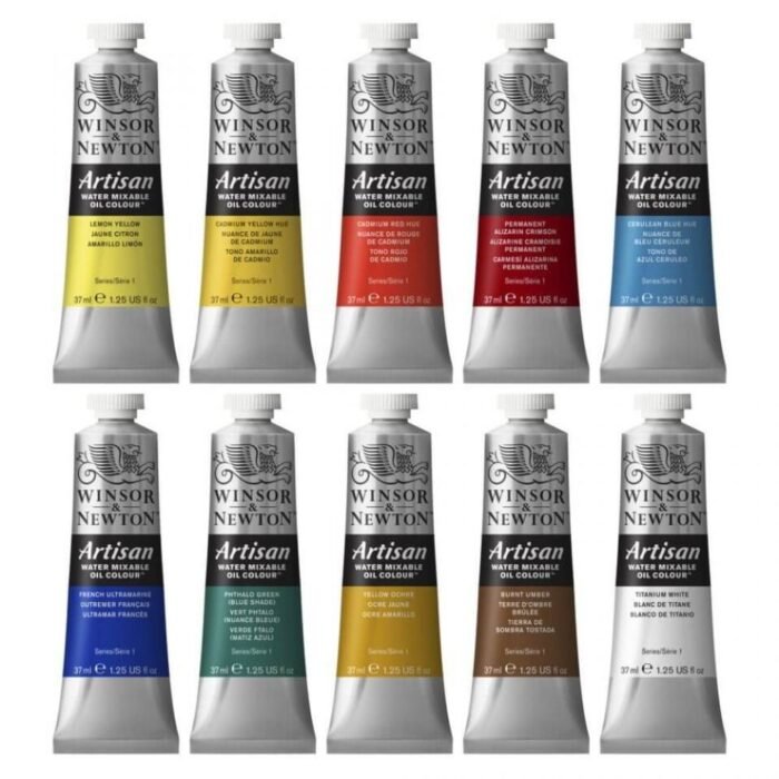 Winsor Newton Artisan Water Mixable Oil Paint Set 10 x 37ml