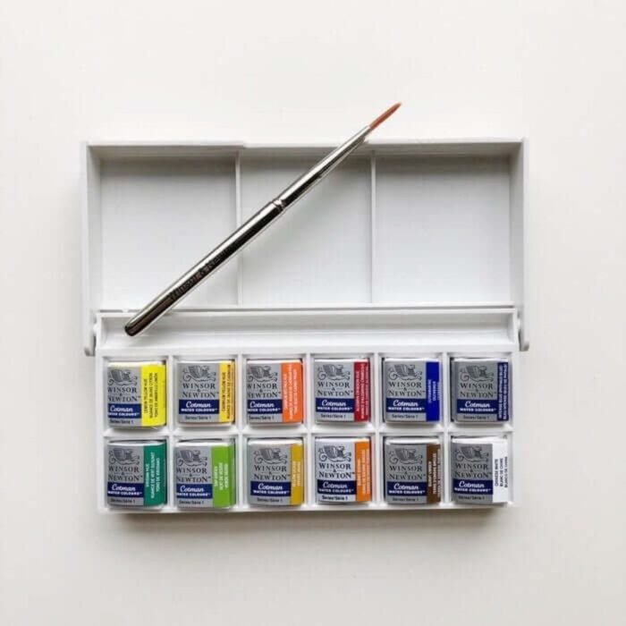 Winsor Newton Cotman Cotman Watercolors Sketchers Box 12 Half Pan