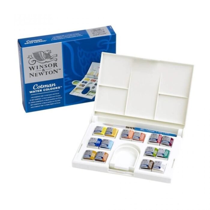 Winsor Newton Cotman Watercolors Compact Box 14 Half Pan Set