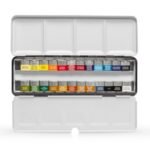 Winsor Newton Professional Watercolor Lightweight Sketchers Box 24 Half Pans