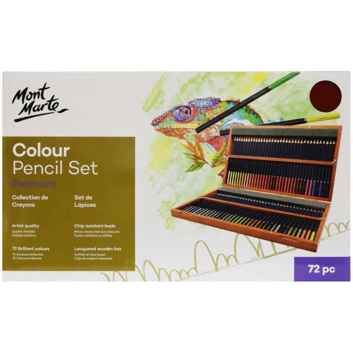 mont marte colour pencils box set premium 72pc front Art Supplies Store Online Pakistan