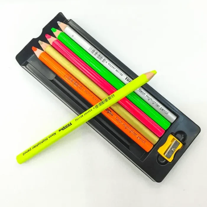 Tonghe Highlighters Neon Color Pencil Pack of 6 - Image 2