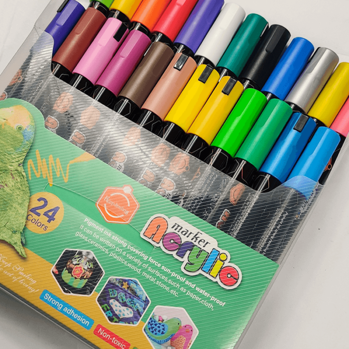 Keep Smiling Acrylic Paint Marker Set of 24 Colors - Image 2