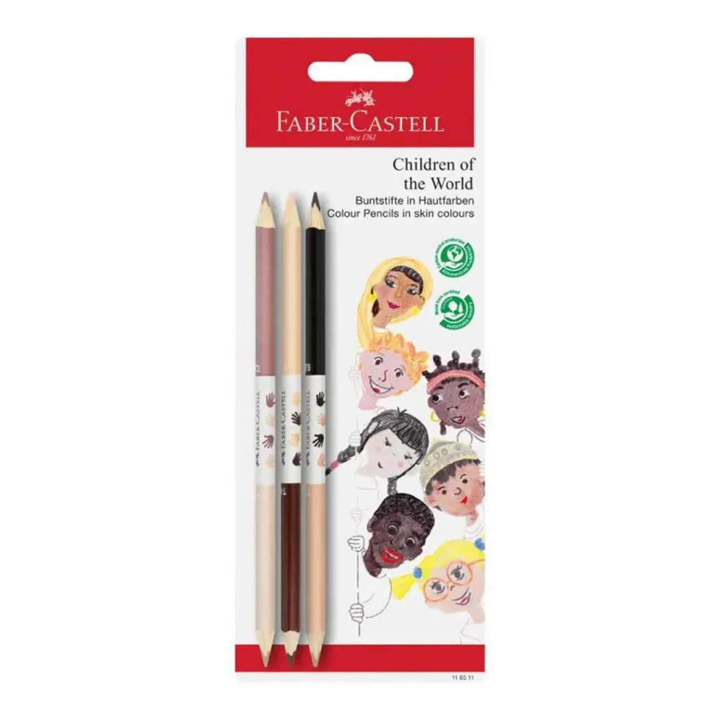 faber castell set of grip colored pencils children of the world edition 3 pcs the stationers 1946x Art Supplies Store Online Pakistan