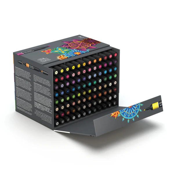 884955071021 W N PROMARKER 96PC EXTENDED COLLECTION 884955071021 ANGLE OPEN Art Supplies Store Online Pakistan